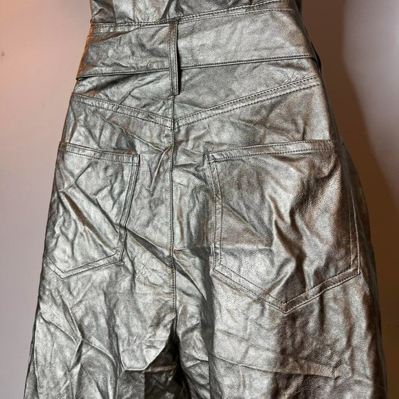 🤑WHO WHAT WEAR silver paper‎ bag pants - Picture 5 of 10